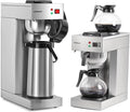 Commercial Drip Coffee maker set 1.8L/12 Cup Coffee Maker with 2 Carafes 2 Warmers &amp 2.2L Airpot Coffee Maker with 24H Insulated Thermal Carafe Stainless Steel for reasturant and Coffee Bar use