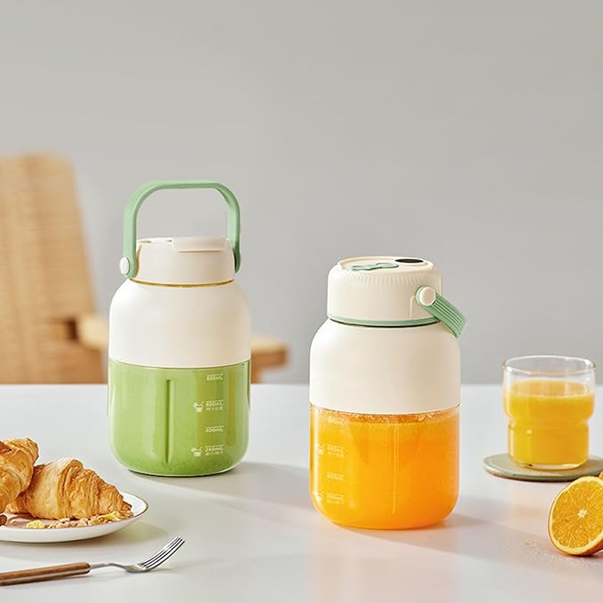 Stainless Steel Battery Display Electric Juicer Cup Rechargeable Blenders Travel Friendly Juices Maker Gym Smoothie Maker