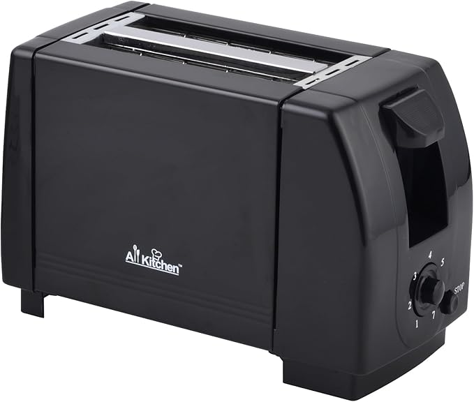 J&ampV TEXTILES Cool Touch Toaster with 6 Temperature Settings &amp Extra Wide 1.25 Slots for Bagels Waffles Specialty Breads Puff Pastry Snacks ETL Certified 2 Slices (Black)