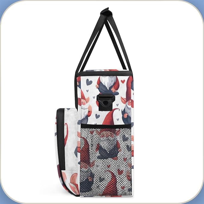 Cute Santa Claus Coffee Maker Carrying Bag Portable Travel Storage Tote Bag Compatible with K-Mini or K-Mini Plus Single Serve Coffee Brewer Carrying Case with Multiple Pockets &amp Shoulder Strap