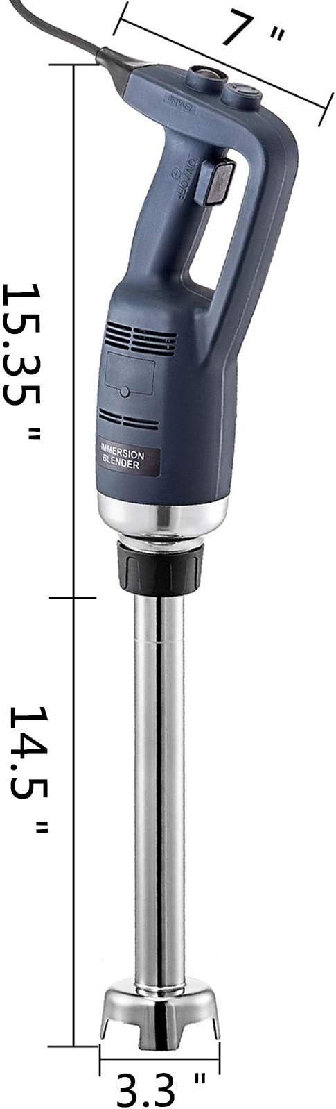VBENLEM Commercial Immersion Blender 500W Power Hand Held Mixer with 15.7-Inch 304 Stainless Steel Removable Shaft Electric Stick Blender Variable Speed 4000-16000RPM