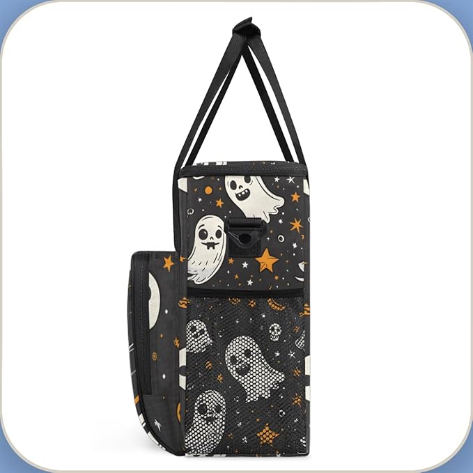 Abstract Pumpkin Coffee Maker Carrying Bag Gothic Star Travel Storage Bag Compatible with K-Mini or K-Mini Plus Single Serve Coffee Brewer Carrying Case with Multiple Pockets &amp Shoulder Strap