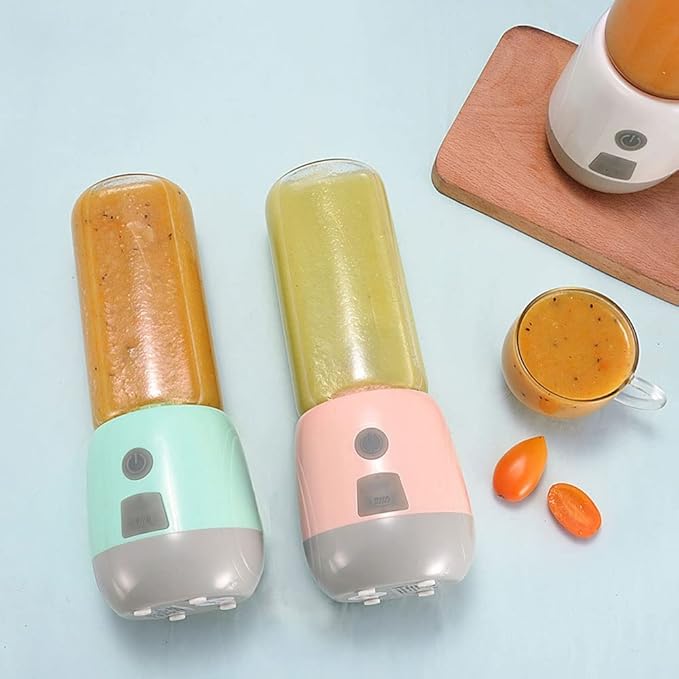 Portable BlenderPersonal Size Blender Juicer CupSmoothies and Shakes BlenderHandheld Fruit MachineBlender Mixer Home (Color : Pink)