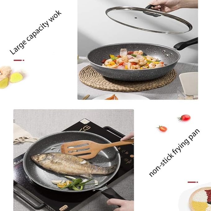 Kitchen Cooking Sets Set of 4 Nonstick Cookware Set Induction Pots and Pans Sets Frying Pan Saucepan Stock Pot for Home Cookware Sets
