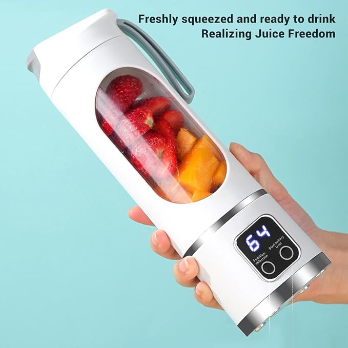 Portable Blender for Shakes and Smoothies Juicer Cup for USB Rechargeable Blender with Powerful PerformanceBlender Shake Smoothie for Kitchen Travel Sport Office