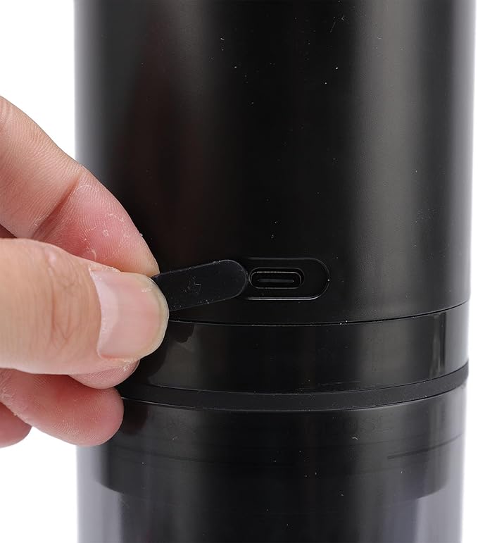 17Bar Pressure Portable Coffee Maker Lightweight Design Convenient Use for Travel Camping ABS SUS Material (Black)