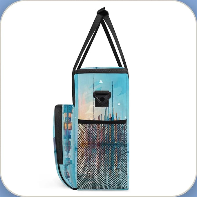 Shanghai Oriental Pearl Coffee Maker Carrying Bag for Keurig K-Mini or K-Mini Plus Storage Portable Coffee Maker Travel Bag