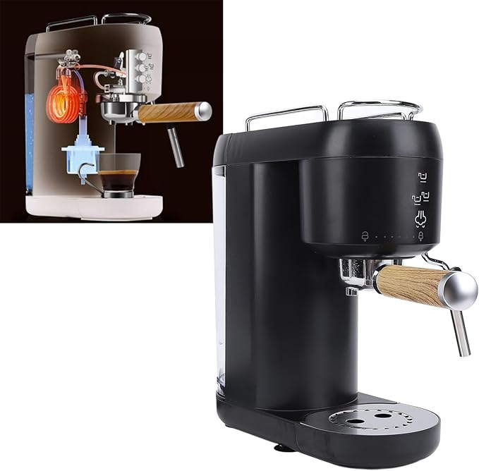 Espresso Machine 20 Bar 1400W Professional Espresso Maker Compact Espresso Coffee Machine with Milk Frother Steam Wand for Home Cappuccino Latte Maker (US Plug 110V)