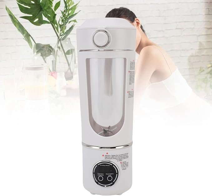 Haofy Portable Blender Mini Blender Travel Blender 700ML 12 Stainless Steel Blades Rechargeable with 1500mAh Battery Magnetic Induction Technology for Gym (White)