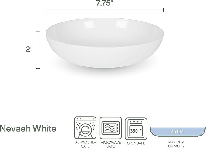 Everyday White by Fitz and Floyd Nevaeh Pasta Bowl Set of 4