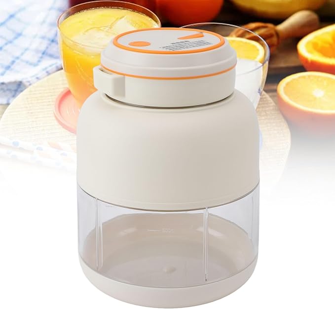 FTVOGUE Portable Blender Powerful Ice Crusher with 1300mAh Battery and 800ml Tritan Cup for Smoothies Shakes and Juices (White)