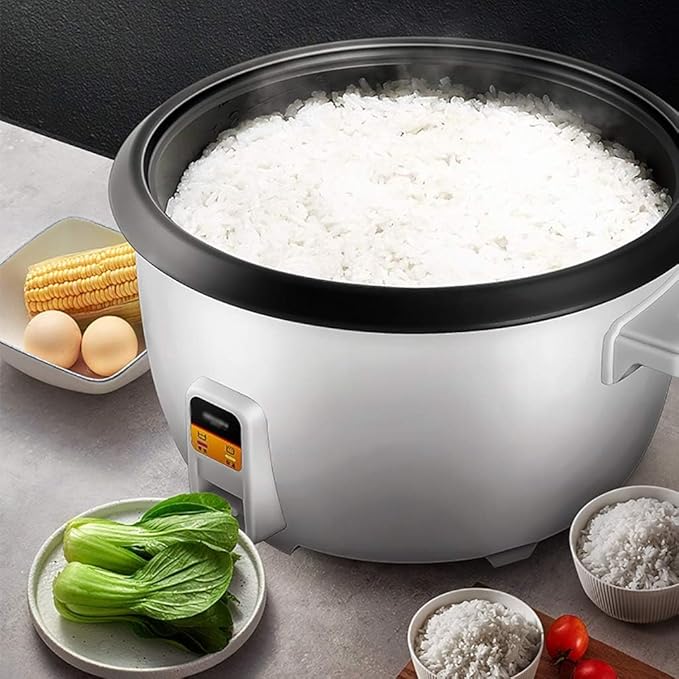 Commercial Rice Cooker | Non-Stick Aluminum Removable Inner Pot | Auto Switch from Cook to Warm | Stainless Steel Lid | Old-Fashioned Large Rice Cooker(13L)