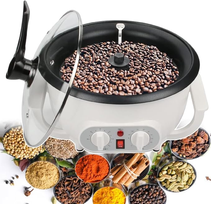 Electric Coffee Roaster - 750g Capacity Household Coffee Bean Burner - With Timer And Temperature Adjustable Coffee Maker - Bow Stir Coffee Maker
