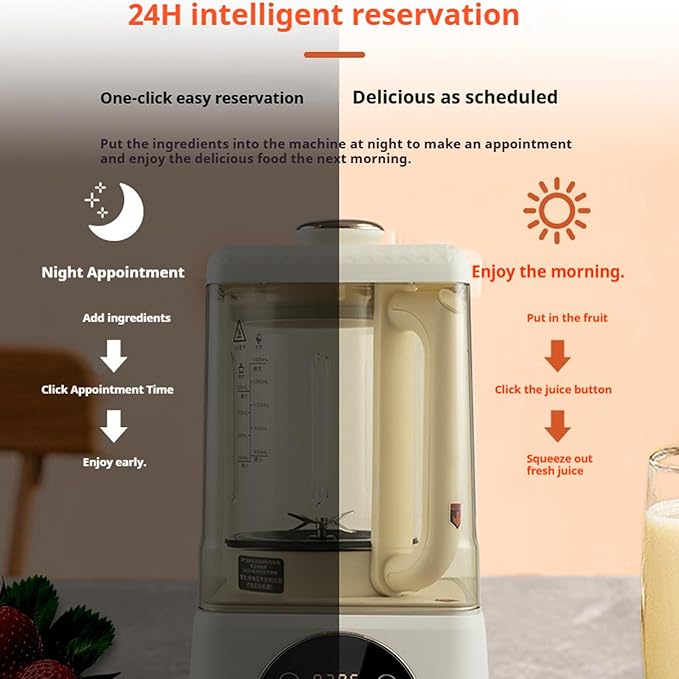 Nut Milk Maker 1750Ml - Mini Countertop Device with 14 Programs for Juices Soy Milk Smoothies and Milkshakes Hot and Cold Functionality