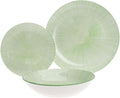 212 Main Laura Green Porcelain Dinnerware Set - 12 Piece