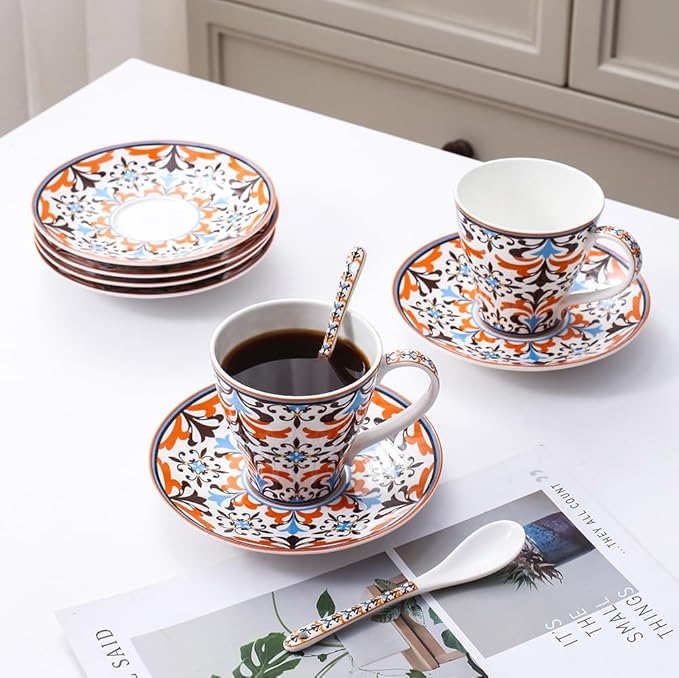 Porlien Bohemian 16-piece Dinnerware Set (Teacup and saucer set)