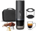 Portable Espresso Maker with 20Bar Pressure &amp 7500mAh Battery - Fast Heating Coffee Machine for Travel Camping - Compatible with Grounds &amp Nespresso - Compact 640g Food-Grade Stainless Steel