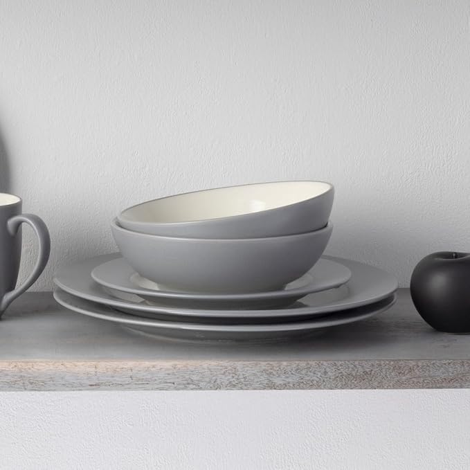 Noritake Colorwave Slate 16-Piece Rim Dinnerware Set Service For 4