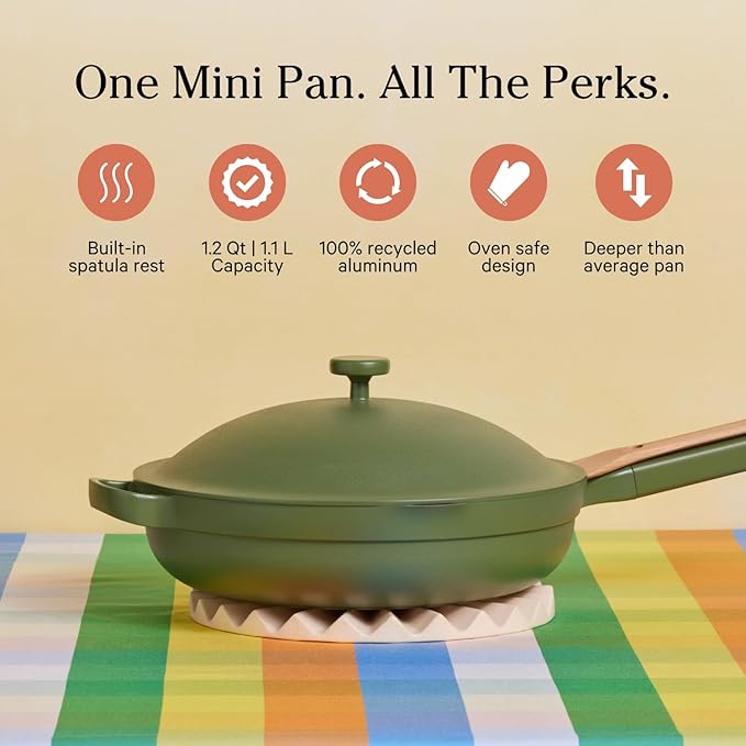 Our Place Mini Always Pan &amp Mini Perfect Pot Bundle | Multi-Functional Cookware Set Replaces 18 Pieces | Sage
