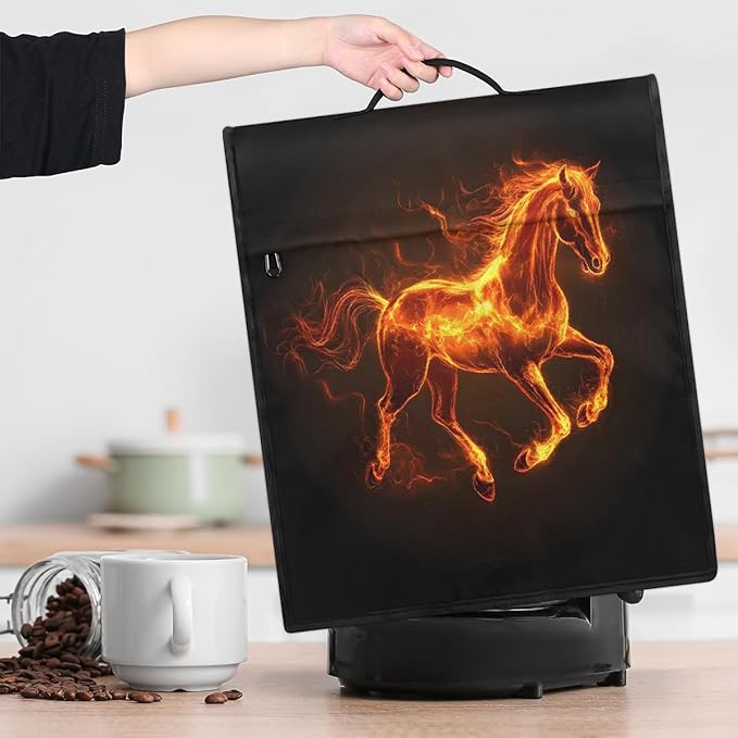 cfpolar Kitchen Aid Mixer Cover Compatible with 6-8 Quarts Animal Glowing Horse Stand Mixer Cover Kitchen Aid Mixers Accessories Appliance Organizer Bag Dust Covers with Zipper Pocket