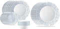 Corelle 18-Piece Dinnerware Set (Service for 6) + Corelle 6-Piece 10.25 Dinner Plates Vitrelle Triple Layer Glass Lightweight Round Plates