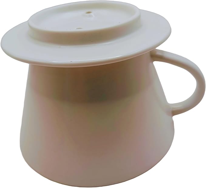 flat-bottom ceramic pour-over coffee dripper.