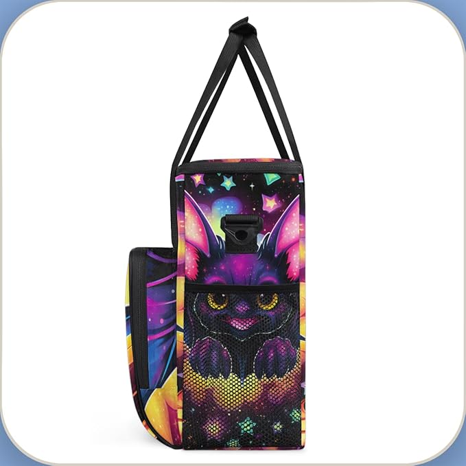Halloween Bat Coffee Maker Carrying Bag Cartoon Bat Travel Storage Bag Compatible with K-Mini or K-Mini Plus Single Serve Coffee Brewer Carrying Case with Multiple Pockets &amp Shoulder Strap