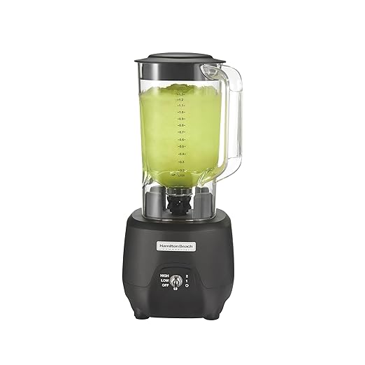 Hamilton Beach Commercial 908R 44Oz Bar Blender 2 Speed 1 HP Black (HBB908R)