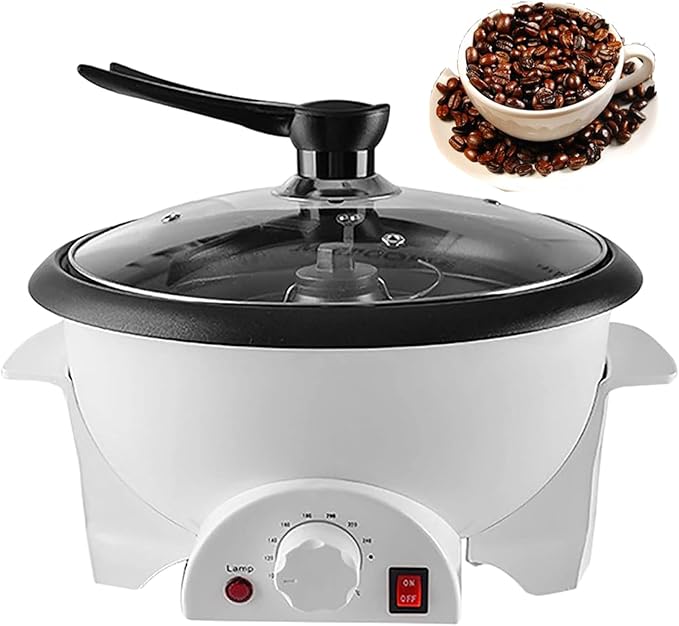Electric Coffee Maker Automatic Coffee Roaster With Constant Temperature Non-Stick Coffee Bean Burner Ideal For Household Commercial Use Of Coffee Cereals
