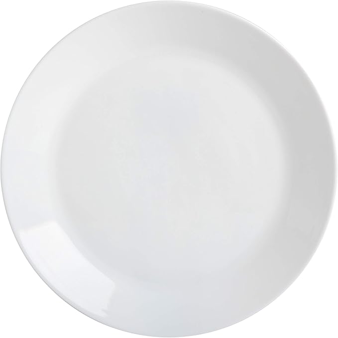 Gibson Home Ultra 18 Piece Break and Chip Resistant Dinnerware Plates and Bowls Set Round: Service for 6 Opal Glass White