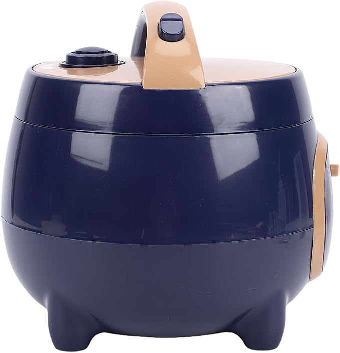 Mini Rice Cooker 300W 1.8L Portable Rice Maker with Steaming Basket Nonstick Electric Small Cooker for Grain Soup Stews Oats Home Kitchen (US Plug 110V)