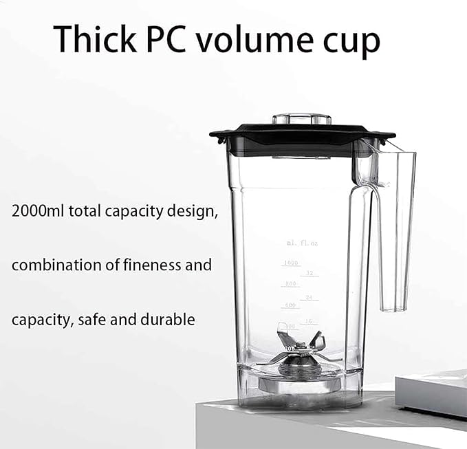Portable Blender 2L Smoothie Maker with 5 Presets 17000RPM Silent Blending For Smoothies Fruits