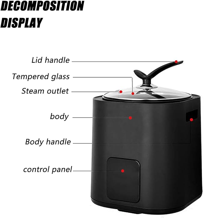 Commercial Fully Automatic Pearl Pot9L Milk Tea Boba Pot CookerMilk Tea Pearl Maker1300W Tapioca Boba Pearl Rice Pot Cooker for Milk Tea ShopIntelligent Temperature Control (Black)