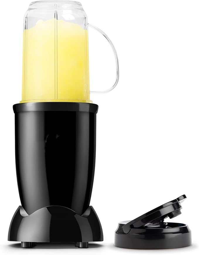 4 Piece Black Personal Blender 250W 16oz Compact Portable Blender with Stainless Steel Cross Blade &amp To-Go Lid Dishwasher Safe for Smoothies Salsas Dips Cocktails 2026 Kitchen Essential