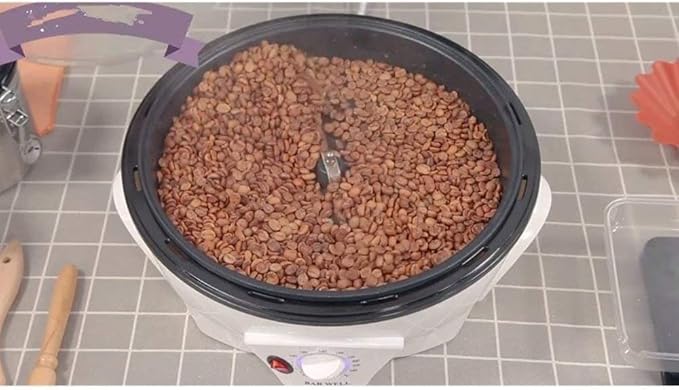 Home Coffee Beans Roasting Machine Coffee Roaster Household Baking Machine Grain Drying Machine 0-240°C Adjustable Suitable for Peanut Nut Bean 1200W