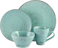 Malibu Waves 16-Piece Dinnerware Set in Turquoise