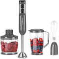 La Reveuse Immersion Blender Handheld 3 in 1 300 Watts 2 Speeds Multi-purpose with WhiskMixing BeakerFood Chopper Grinder attachments