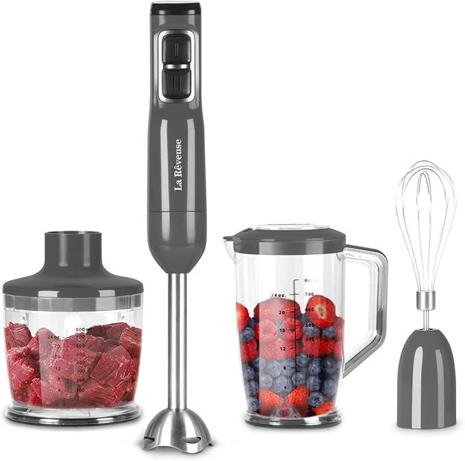 La Reveuse 3 in 1 Immersion Blender + La Reveuse 1.3-Cup Mini Chopper