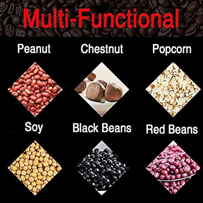 Home Coffee Beans Roasting Machine Coffee Roaster Household Baking Machine Grain Drying Machine 0-240°C Adjustable Suitable for Peanut Nut Bean 1200W