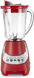 CALFEE Quiet Blender 48 oz. Glass Jar 12 Blending Functions Red