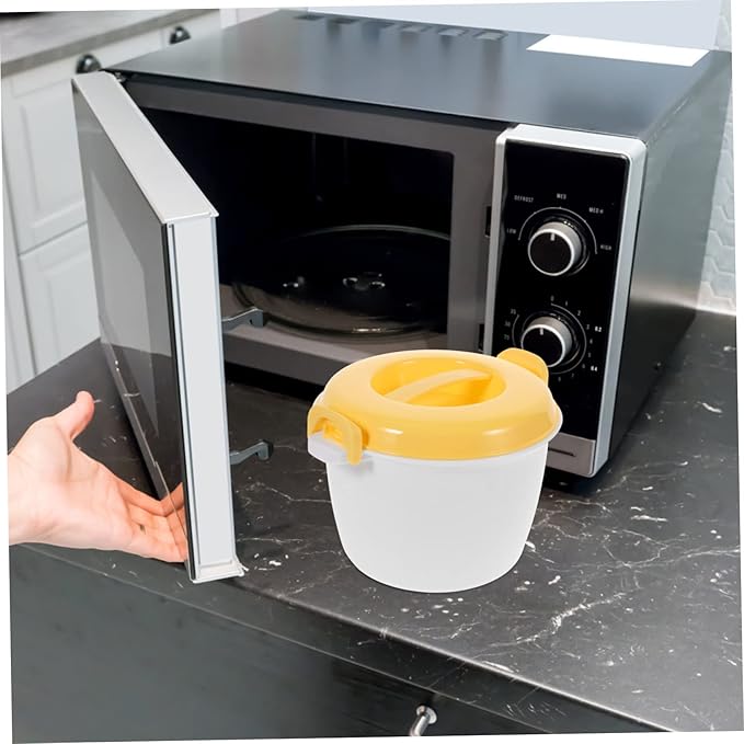 Microwave Rice Cooker for Home Use Simple Food Container for Cooking Rice Vegetables Noodles Large Capacity Design for Students and Busy Professionals