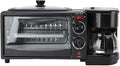 Breakfast Station 3 in 1 Toaster Oven ＆ Coffee Maker Large Capacity Versatile Breakfast Maker with 100°C-230°C Adjustable Temperature and 60min Timer for Apartments Kitchen