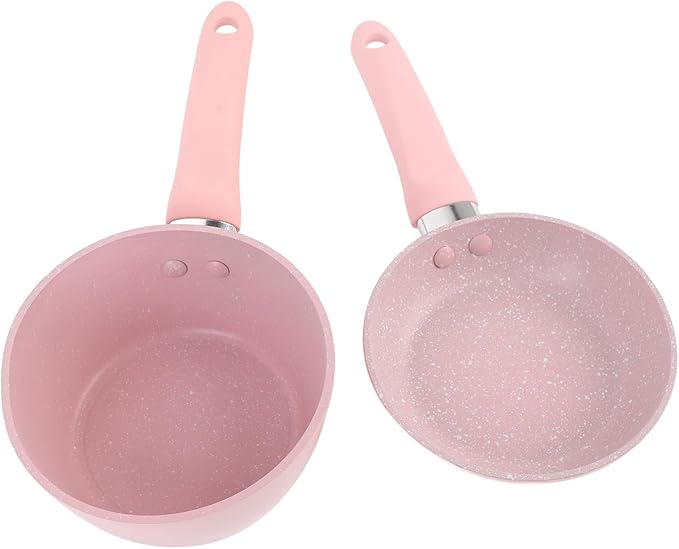 Pots and Pans Set Non Stick Aluminum Alloy Cookware Set with Even Heating Frying Pan and Soup Pot for Electric Ceramic Stove Small Kitchens