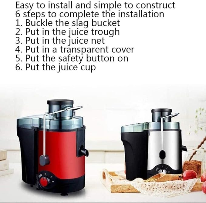 Multifunctional Electric Juicer Extractor Cold Press Juicer with 2-Speed Control 600ml 250W BPA-Free