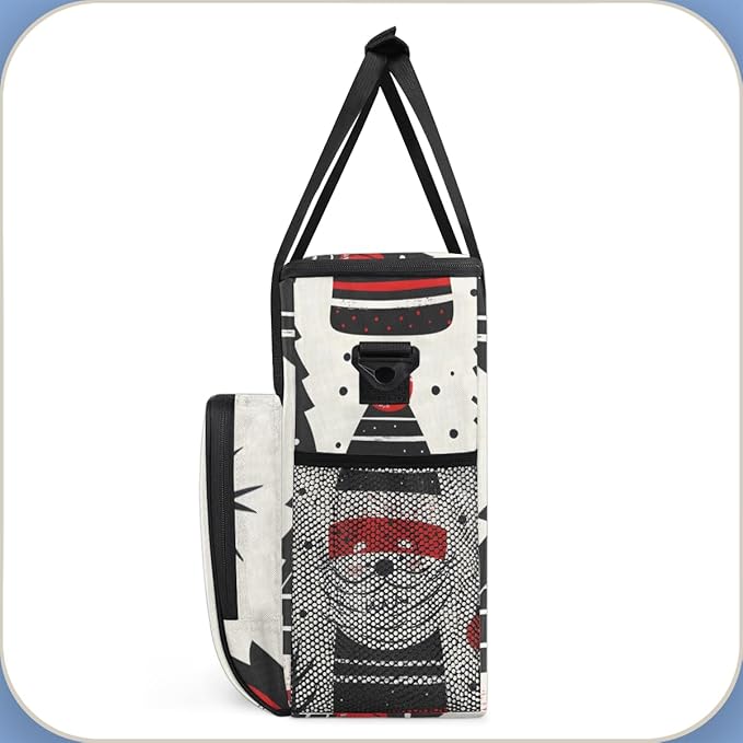Mystical Santa Claus Coffee Maker Carrying Bag Dreamy Santa Claus Travel Storage Bag Compatible with K-Mini or K-Mini Plus Single Serve Coffee Brewer Carrying Case with Pockets &amp Shoulder Strap