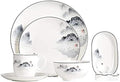 Dinnerware Sets - Luxury Gift Dishes Service Set Chinese Bone China Tableware Set Service for 1 People Kitchen Dinner Serving White