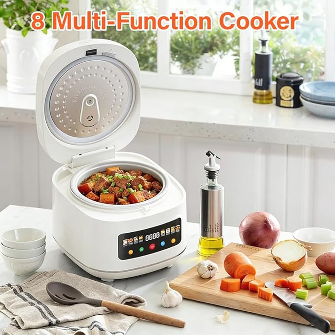 Rice Cooker 5 QuartMulti-Function Stew Fast Cooker Steam Bread Maker Rice Soup MakerQuick Rice Mode Non-stick Inner Pot