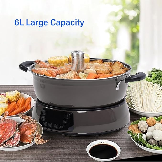 Large-Capacity Electric Rice Cooker &amp Hot Pot: Fast Cooking with Lifting Design – Ideal for Rice Steamed Eggs &amp Hot Pot Dishes
