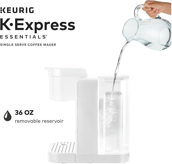Keurig K-Express Essentials Single-Serve K-Cup Pod Coffee Maker (Cloud White)