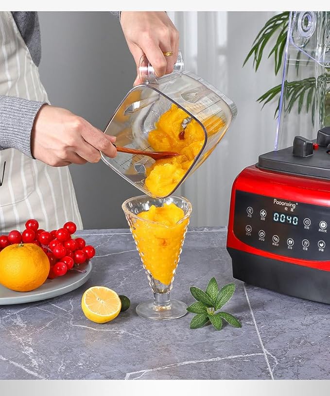 Smoothie Machine 74.4oz Capacity Smoothie Maker Speed Adjustable Commercial Food Processor with Noise Reduction cover for Frozen Drinks Smoothies